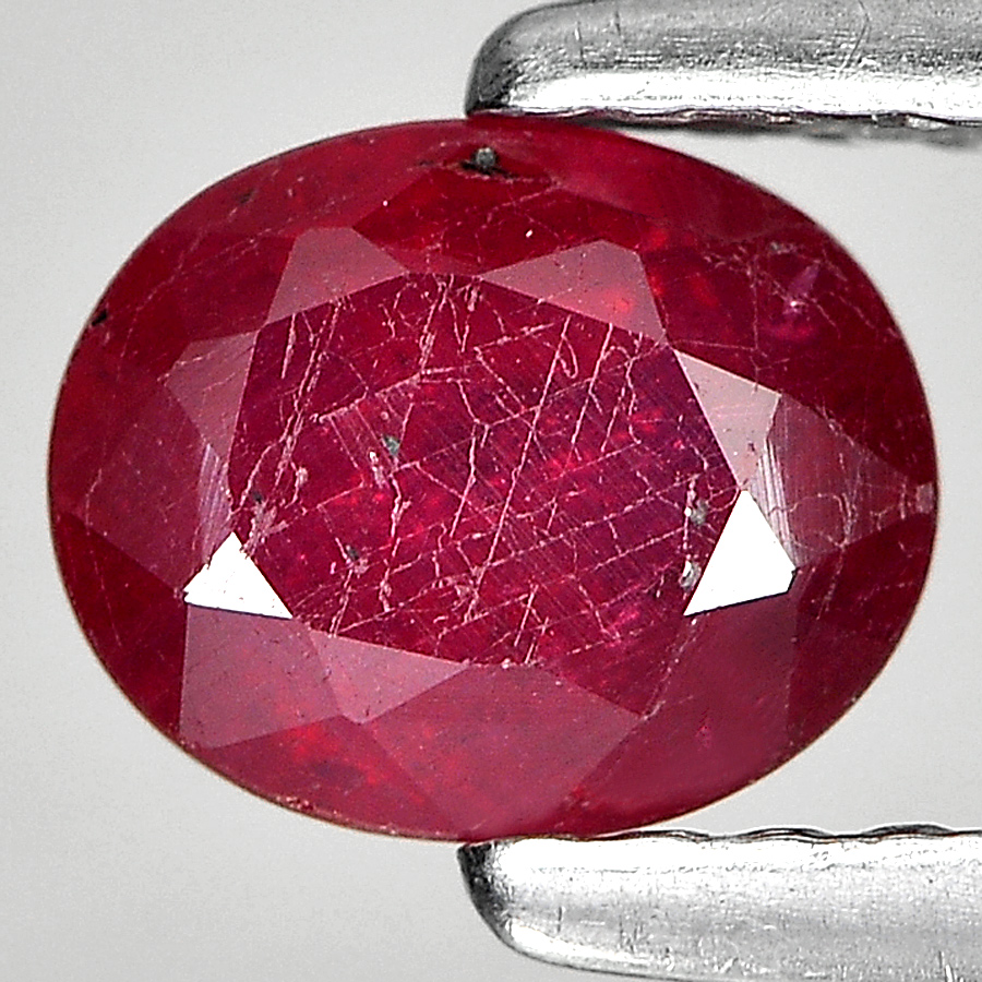 0.89 Ct. Oval Shape Gemstone Natural Purplish Red Ruby Madagascar