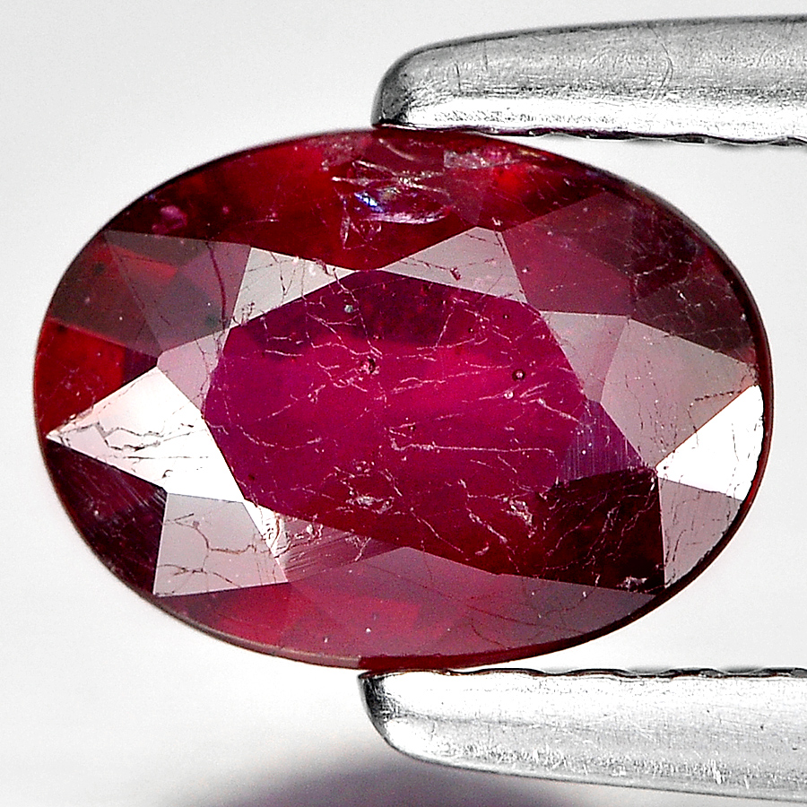 0.93 Ct. Lovely Oval Shape Natural Gem Purplish Red Ruby From Madagascar