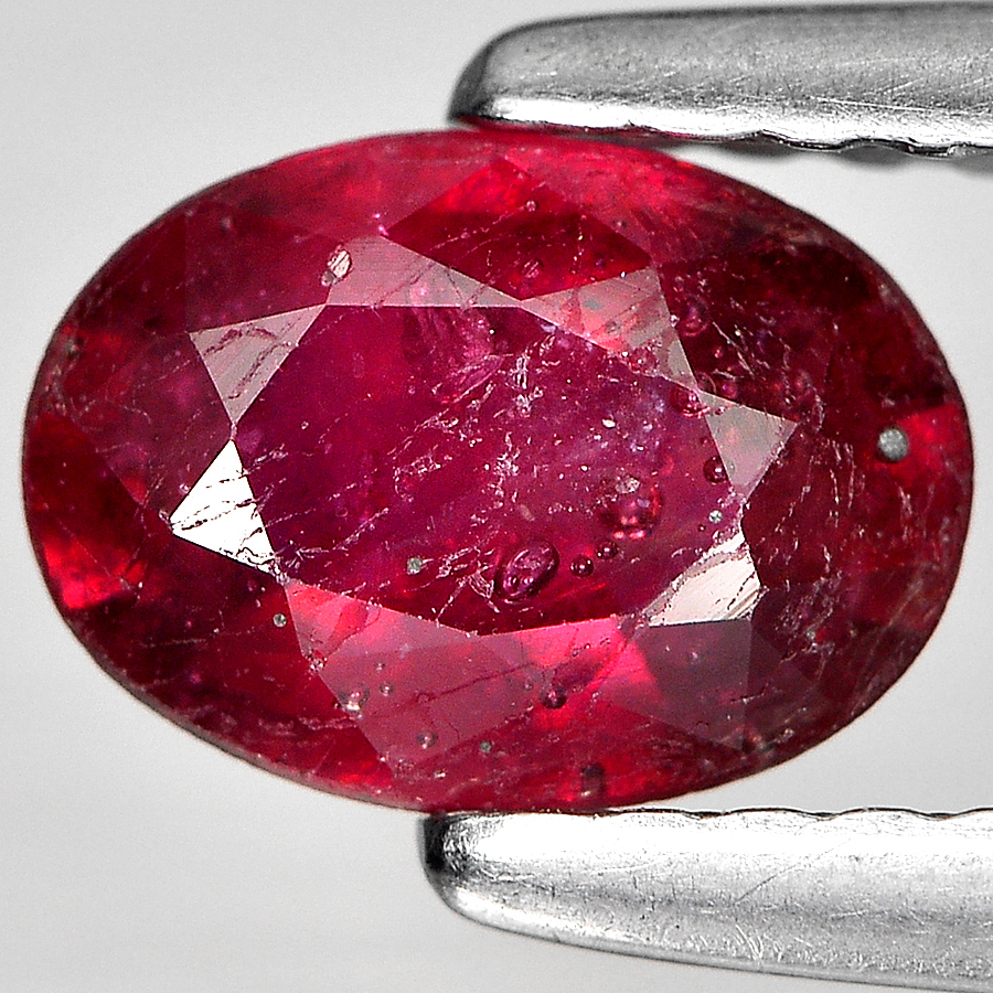 0.88 Ct. Oval Shape Gemstone Natural Purplish Red Ruby Madagascar