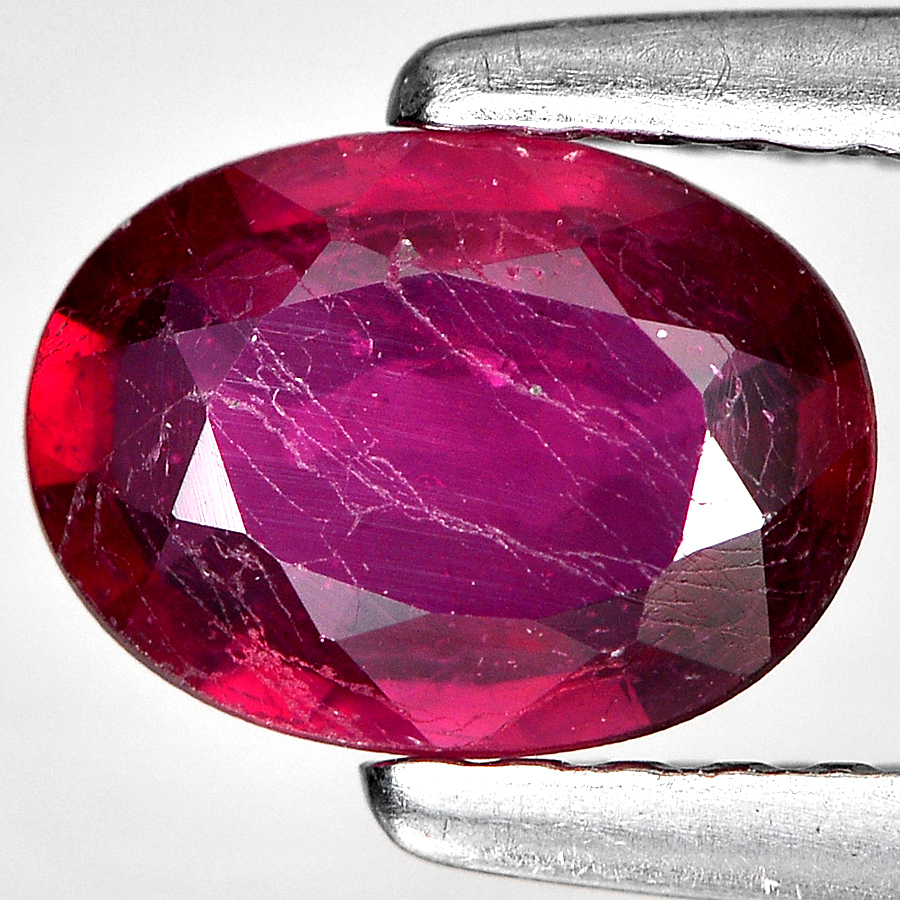 0.88 Ct. Alluring Oval Shape Natural Gem Purplish Red Ruby From Madagascar