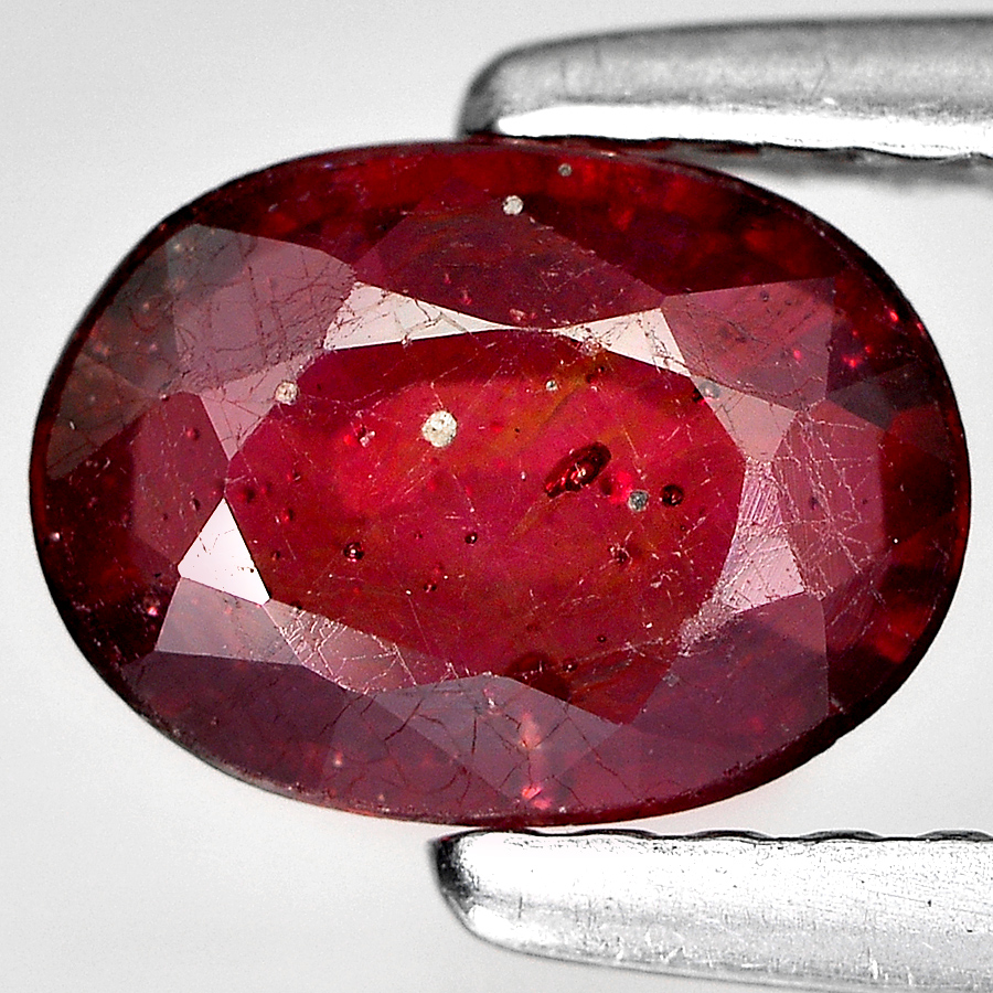 0.91 Ct. Oval Shape Natural Gem Purplish Red Ruby From Madagascar