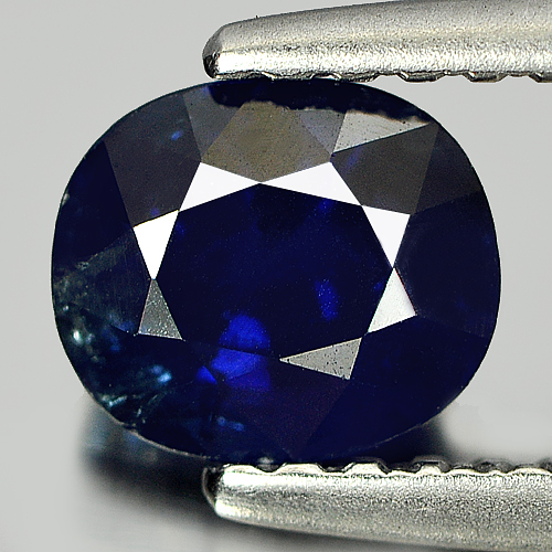 Unheated 1.08 Ct. Shimmering Oval Natural Blue Sapphire