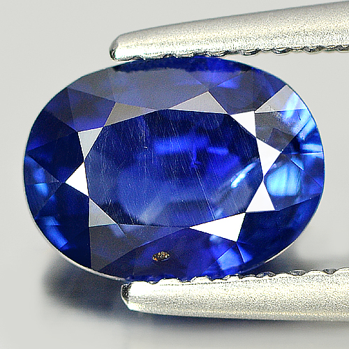 Certified Unheated 1.73 Ct. Oval Natural Gem Blue Sapphire