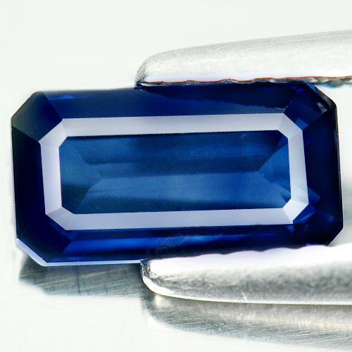 Certified 1.05 Ct. Natural Blue Sapphire Gemstone Octagon Cut