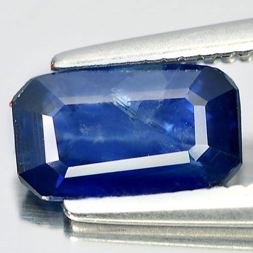 Blue Sapphire 1.04 Ct. Octagon Shape 7.8 x 4.6 Mm. Natural Gemstone Thailand