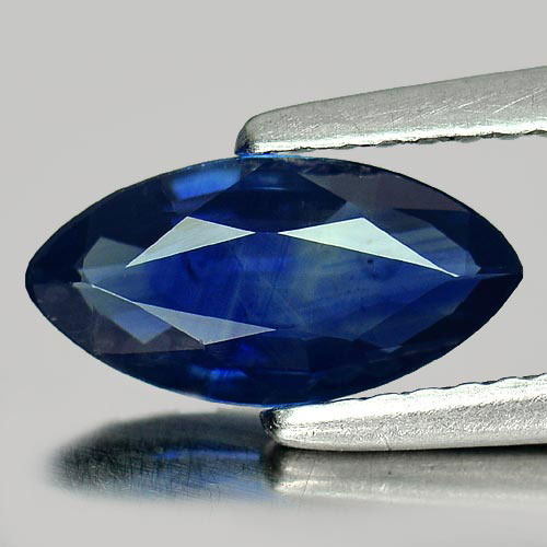 Blue Sapphire 0.95 Ct. Marquise Shape 10.2 x 5.2 Mm. Natural Gemstone Thailand