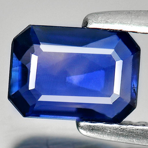 Certified 0.99 Ct. Natural Octagon Blue Sapphire Unheated Madagascar