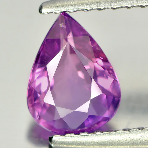 Certified Unheated 0.99 Ct.  Pear Shape Natural Violetish Pink Sapphire Gemstone
