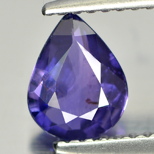 Certified 0.99 Ct. Pear Shape Natural Gem Violet Sapphire Madagascar Unheated