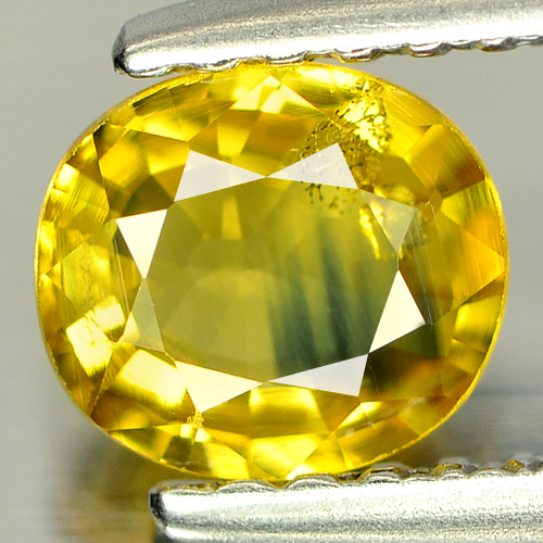 0.70 Ct. Oval Shape Natural Bluish Yellow Sapphire Gemstone From Thailand