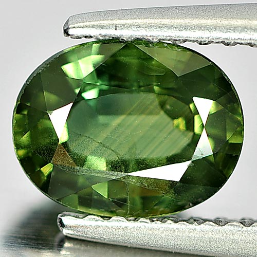 Natural Gemstones 1.38 Ct. Oval Shape Green Sapphire Thailand