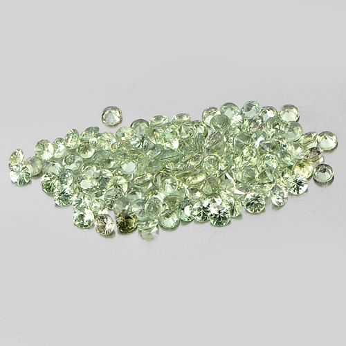 10.53 Ct. 98 Pcs. Good Natural Green Songea Sapphire Round Diamond Cut