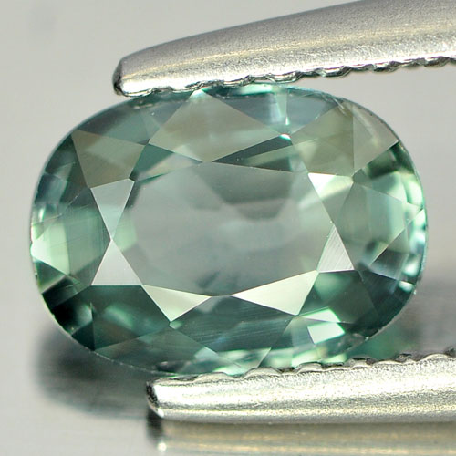 Certified 0.98 Ct. Oval Shape Natural Greenish Blue Sapphire Madagascar