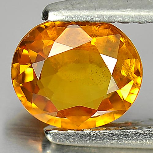 Yellow Sapphire Oval Shape 6.9 x 6 Mm. 1.14 Ct. Natural Gemstone Thailand