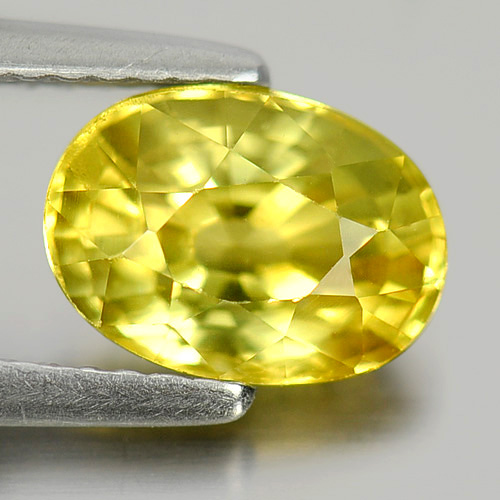 Yellow Sapphire 2.47 Ct. Oval Shape 8.7 x 6.2 Mm. Natural Gem Heated Thailand