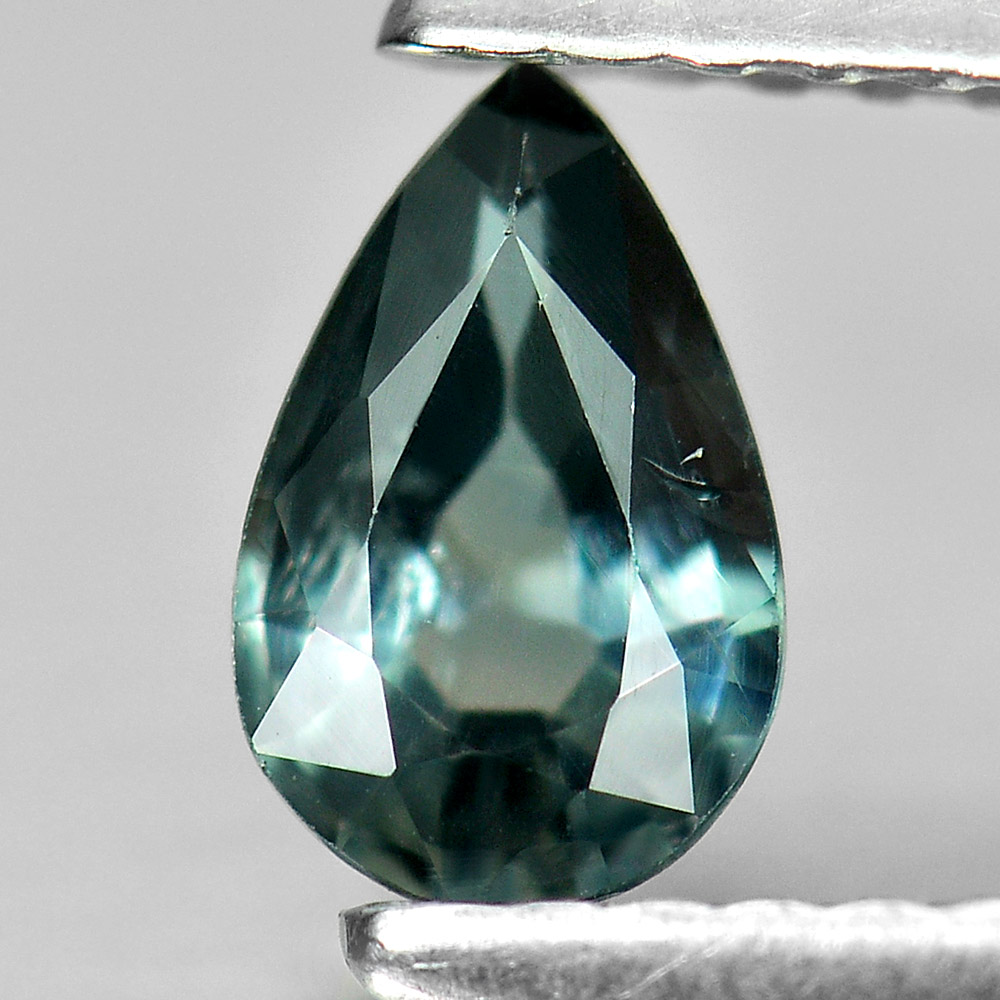 0.63 Ct. Good Pear Shape Natural Gemstone Bluish Green Sapphire
