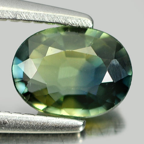 0.58 Ct. Oval Shape Natural Gemstone Bluish Green Sapphire Thailand