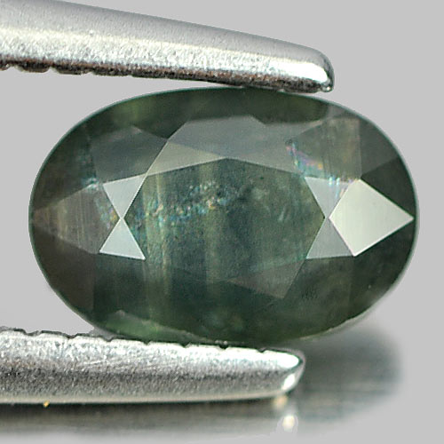0.52 Ct. Oval Shape Natural Gemstone Bluish Green Sapphire Thailand