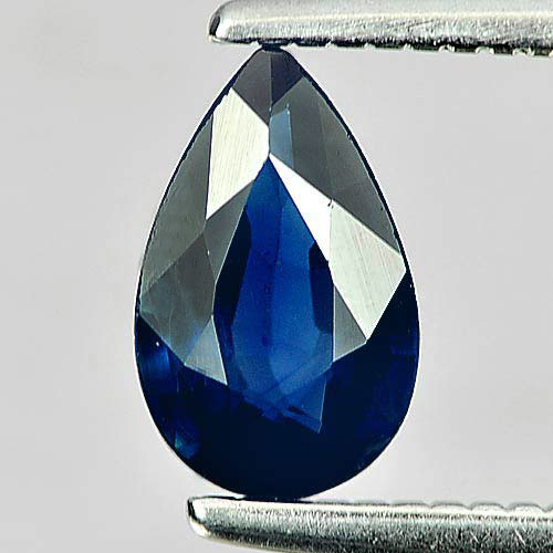 0.57 Ct. Pear Natural Gem Blue Sapphire From Thailand