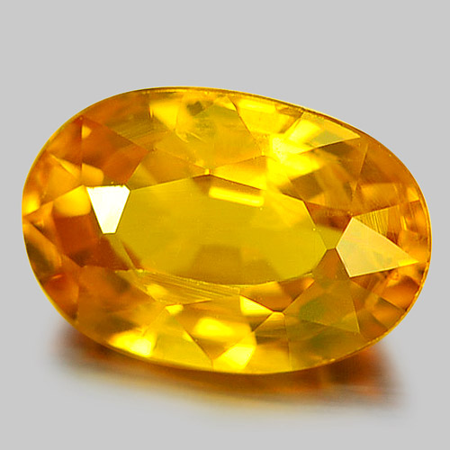 Good Color 1.25 Ct. Oval Shape Natural Gem Yellow Sapphire Thailand