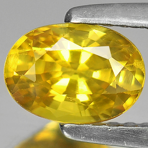 Yellow Sapphire 1.16 Ct. Oval Shape 7.2 x 5 Mm. Natural Gem Heated Madagascar
