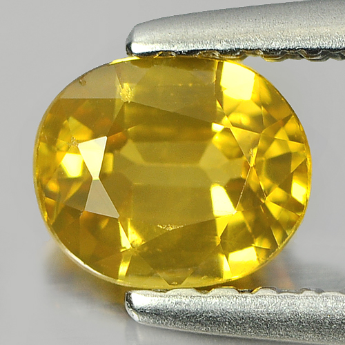 0.63 Ct. Alluring Oval Natural Yellow Sapphire Gemstone Thailand