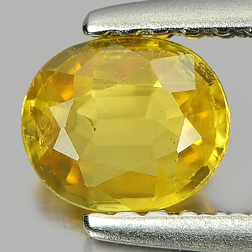 0.55 Ct. Twinkling Oval Natural Yellow Sapphire Gemstone Thailand