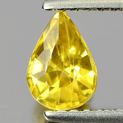 0.76 Ct. Dazzling Pear Shape Natural Gem Yellow Sapphire From Thailand