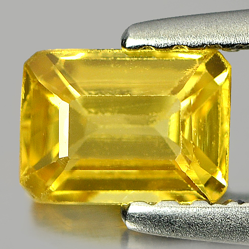 0.63 Ct. Dazzling Octagon Natural Yellow Sapphire Gemstone Thailand
