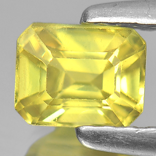 0.69 Ct. Nice Color Octagon Shape Natural Yellow Sapphire Gemstone Thailand