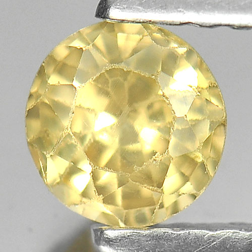 0.65 Ct. Nice Color Round Shape Natural Yellow Sapphire Gemstone Thailand