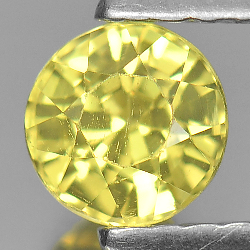 0.66 Ct. Nice Color Round Shape Natural Yellow Sapphire Gemstone Thailand