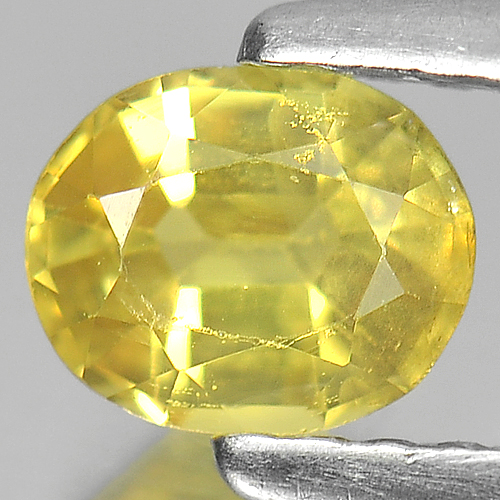 0.61 Ct. Nice Color Oval Shape Natural Yellow Sapphire Gemstone Thailand