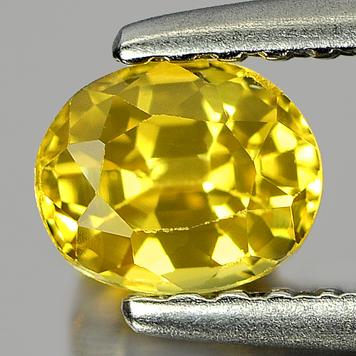 0.57 Ct. Nice Color Oval Shape Natural Yellow Sapphire Gemstone Thailand