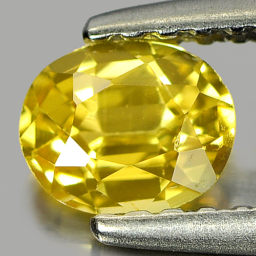 0.51 Ct. Nice Color Oval Shape Natural Yellow Sapphire Gemstone Thailand