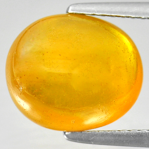 7.27 Ct. Oval Cabochon Shape Natural Gemstone Yellow Sapphire From Mardagascar