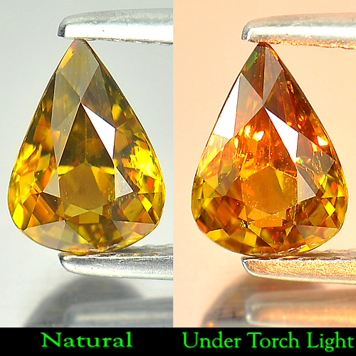 1.47 Ct. Unheated Pear Natural Gem Multi Color Titanium Sphene Rainbow Spark
