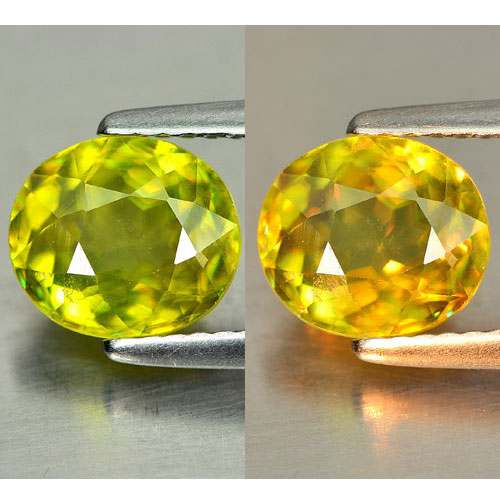 1.92 Ct. Attractive Oval Natural Multi Color Titanium Sphene With Rainbow Spark