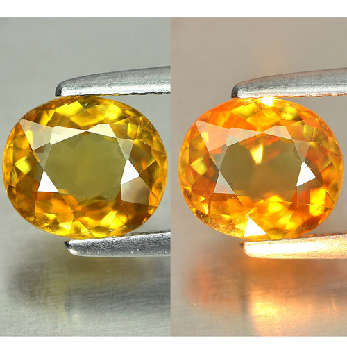 1.73 Ct. Charming Oval Natural Multi Color Titanium Sphene With Rainbow Spark