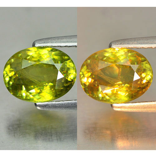 1.62 Ct. Charming Oval Natural Multi Color Titanium Sphene With Rainbow Spark