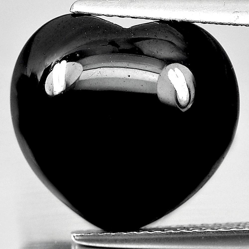 15.02 Ct. Alluring Heart Cabochon Natural Gemstone Black Spinel Unheated