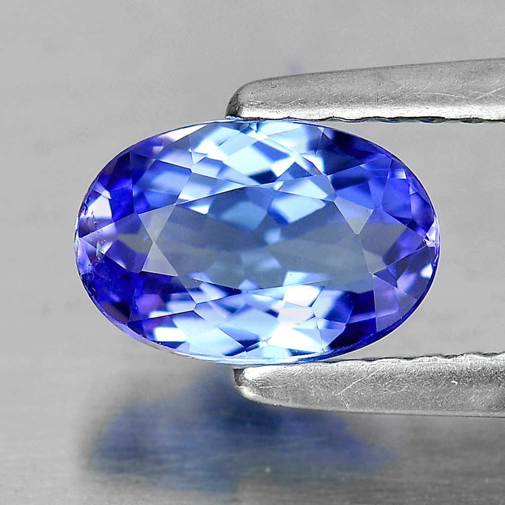 Certified 1.07 Ct. Clean Oval Shape Natural Violetish Blue Tanzanite