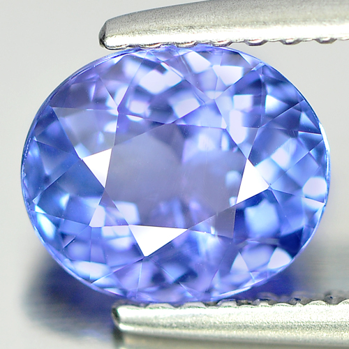 Certified 1.41 Ct. Clean Natural Oval Violetish Blue Tanzanite