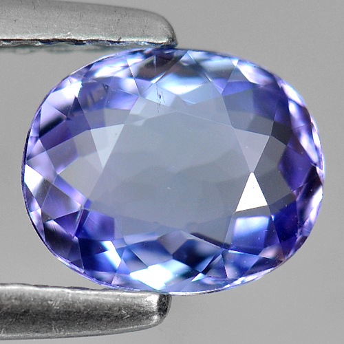 Certified 0.94 Ct. Clean Natural Violetish Blue Tanzanite Oval Shape