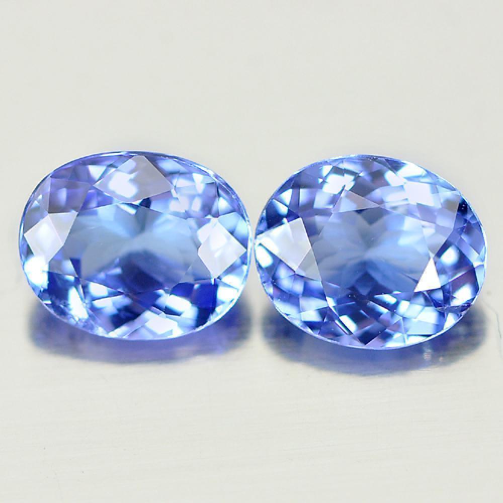 1.18 Ct. Pair Delightful Natural Violet Blue Tanzanite Gemstones Oval Shape