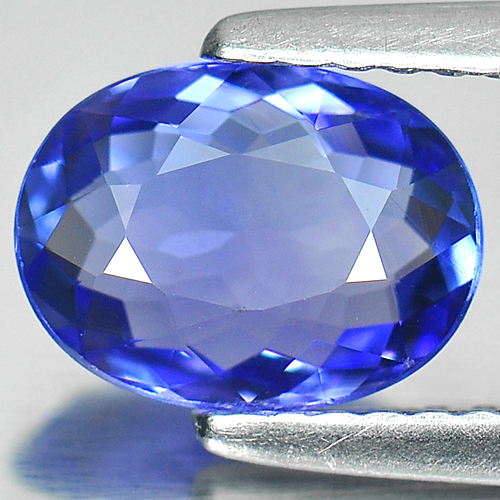 Certified 1.25 Ct. Clean Natural Violetish Blue Tanzanite Oval Shape