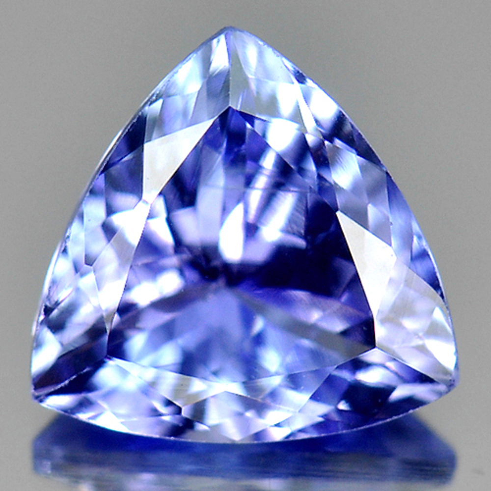 Violetish Blue Tanzanite 1.31 Ct. Trilliant Shape 7.6 x 7.5 Mm. Natural Gemstone