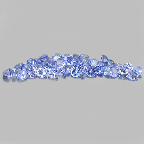 1 Pc. / $2.00 Good Round Diamond Cut Natural Violetish Blue Tanzanite