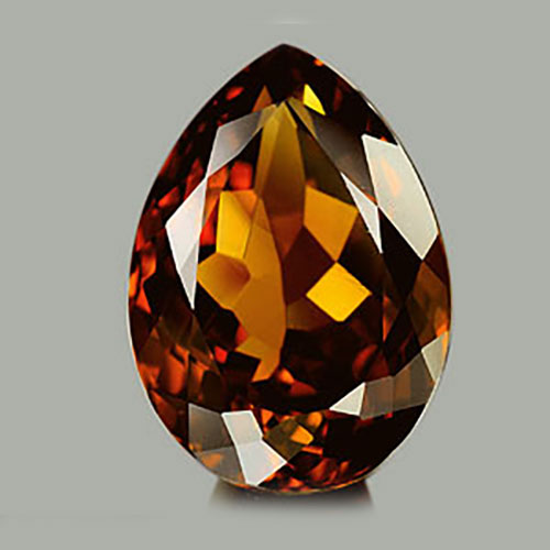 Certified 35.90 Ct. Clean Pear Natural Imperial Topaz