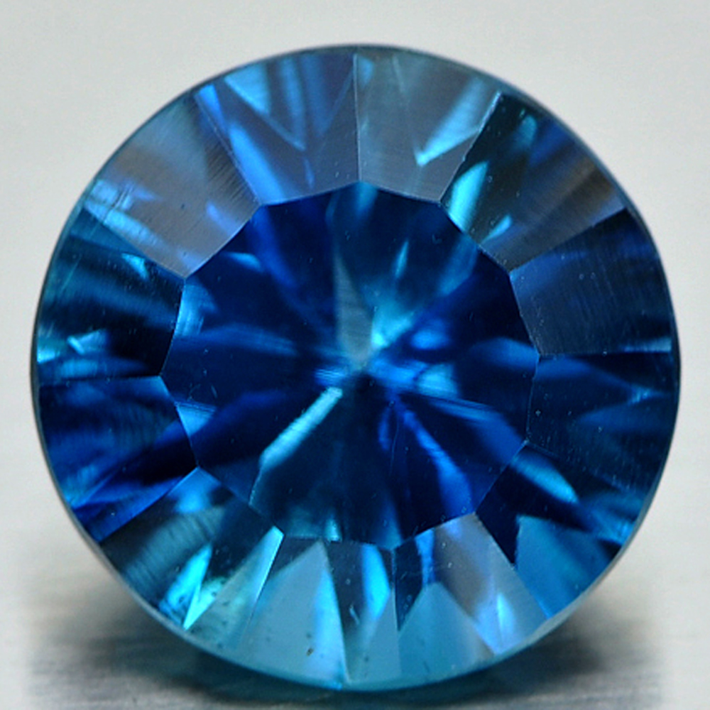 3.79 Ct. Natural Round Concave Cut London Blue Topaz Gemstone